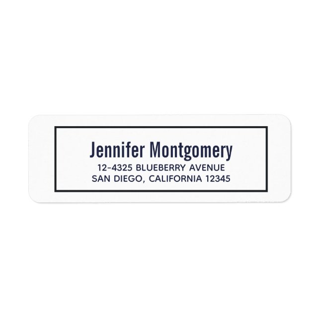 simple address template return address label (Front)
