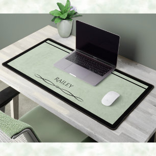 Simple Administrative Professional Sage Green Desk Mat