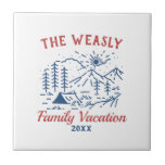 Simple Adventure Camping Family Road Trip  Throw P Ceramic Tile<br><div class="desc">Simple Adventure Camping Family Road Trip Decorative tiles</div>
