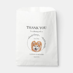 Simple Akita Dog Wedding Thank You Favour Bag