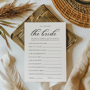 Simple All Eyes On The Bride Bridal Shower Game Invitation