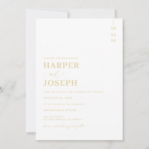 Simple All In One Wedding Invitations With QR Code