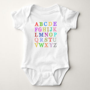 Simple Alphabet Baby Bodysuit