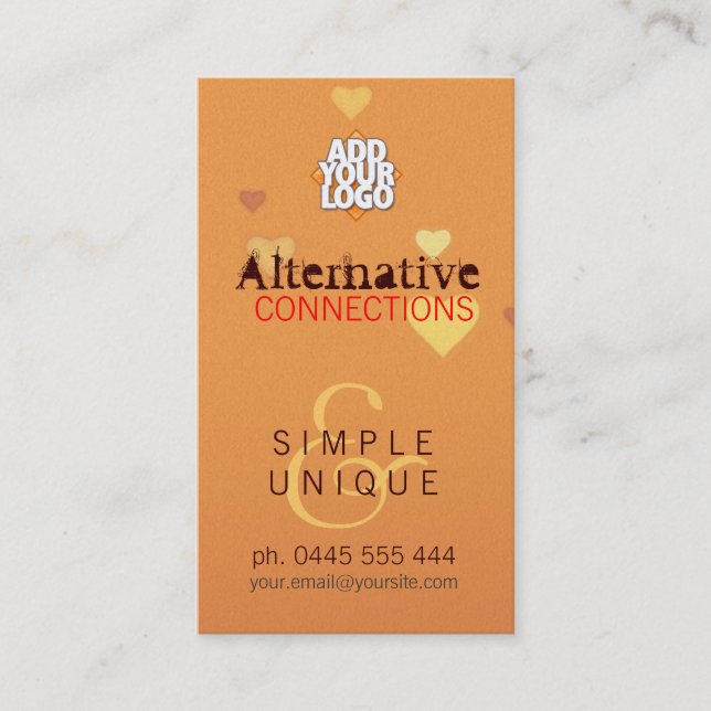 Simple Alternative Love Business Card (Front)
