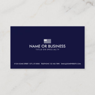 simple american flag business card
