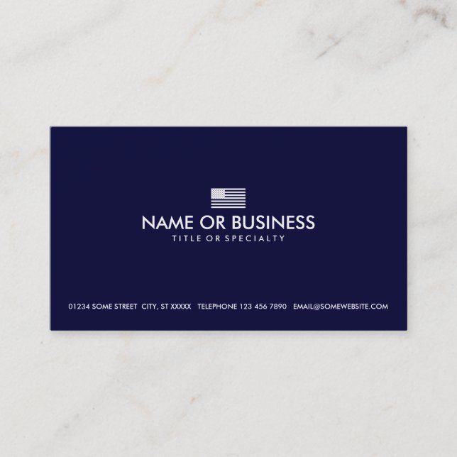 simple american flag business card (Front)