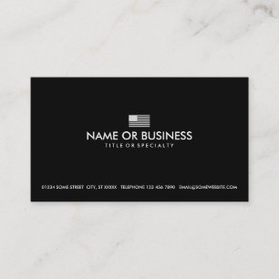 simple american flag business card