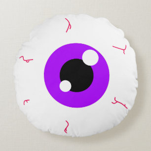 Simple Amethyst Eyeball Round Cushion