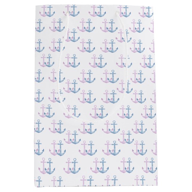 Simple Anchor Duo! Medium Gift Bag (Front)