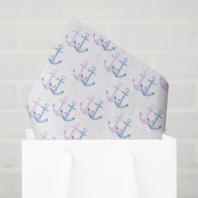 Simple Anchor Duo! Tissue Paper (Gift Bag)