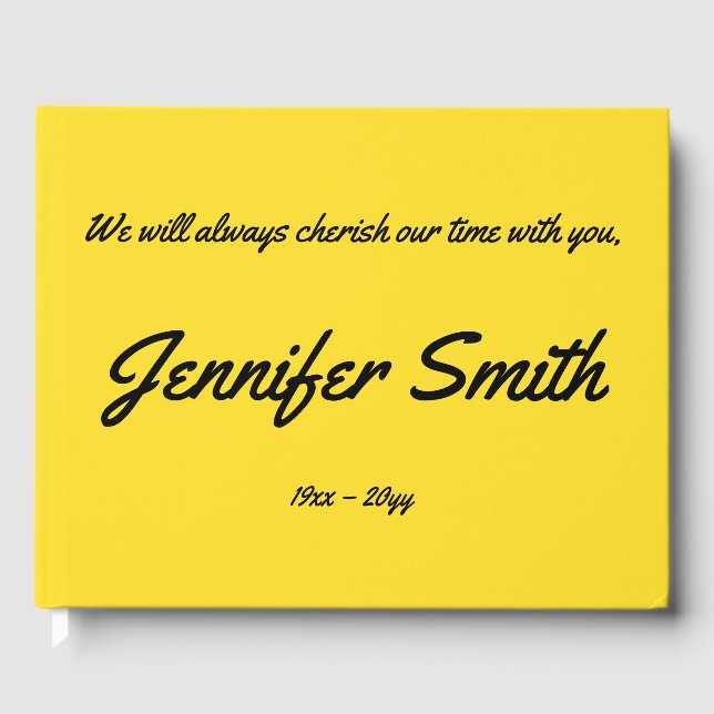 Simple and Basic Sympathy Guestbook (Front)