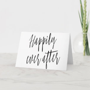 Simple and beautiful "Happily ever after" wedding Card