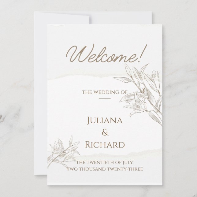 Simple and beautiful wedding invitations (Front)