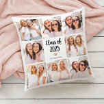 Simple and Chic Class of 2023 Heart Photo Collage Cushion<br><div class="desc">This chic black and white pillow features a photo grid with eight of your personal photos, and trendy modern script typography that says "class of 2023". There is also an elegant little heart with a faux rose gold look. On the back, you can add any names, a class motto, or...</div>