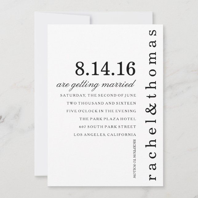 Simple and Chic Invitation (Front)