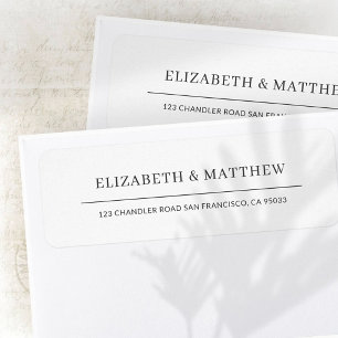 Simple and Chic Modern Return Address Label