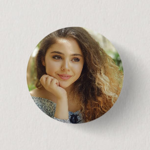 Simple and Chic Personalised Photo 3 Cm Round Badge