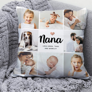Simple and Chic   Photo Collage and Heart for Nana Cushion
