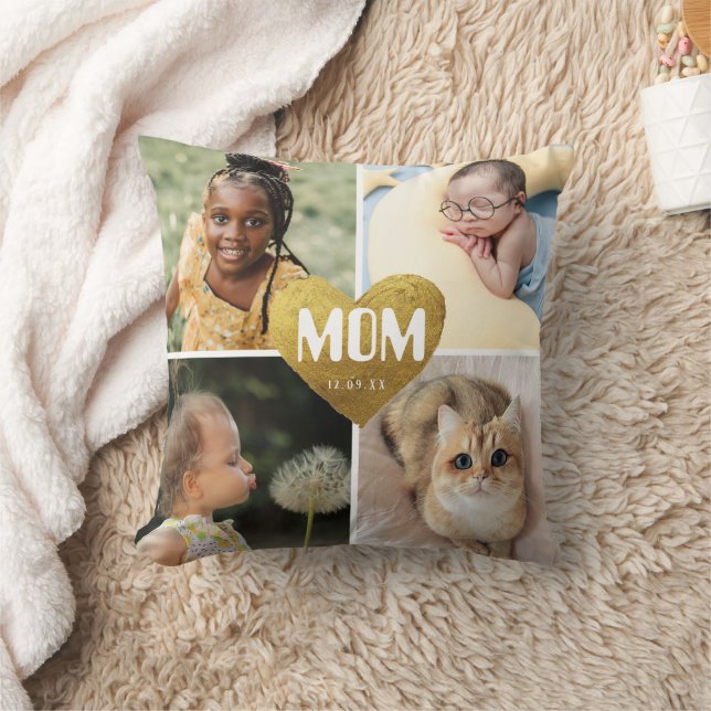 Simple and Chic | Photo Collage for Mum with Heart Cushion (Blanket)