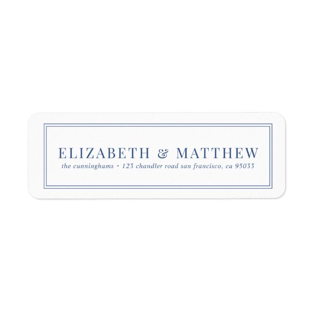 Simple and Classic Return Address Label (Front)