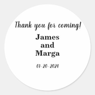 Simple and classic round sticker