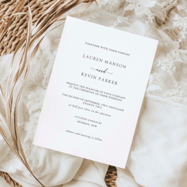 Simple and classic serif font wedding  invitation (Creator Uploaded)