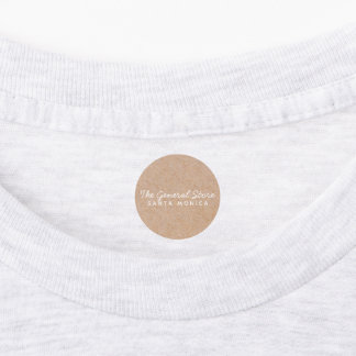 Simple and Clean Kraft Circular Clothing Label