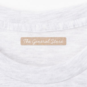 Simple and Clean Kraft Iron On Clothing Label