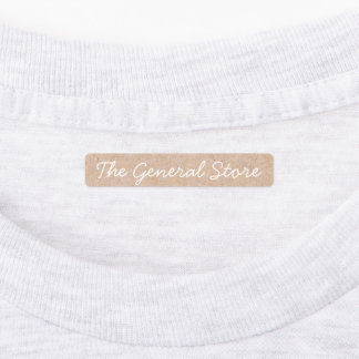 Simple and Clean Kraft Iron On Clothing Label