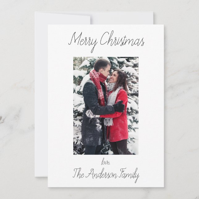 Simple and Clean Script Holiday Card (Front)