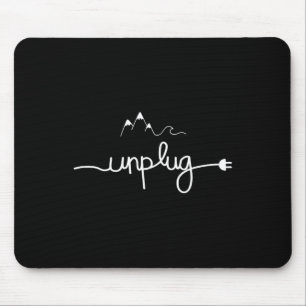 Simple And Cool Minimalist Mountain And Waves Grap Mouse Pad