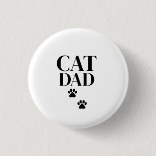 Simple and Cute Cat Dad 3 Cm Round Badge