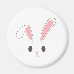 Simple and Cute Easter Bunny Rabbit Magnet