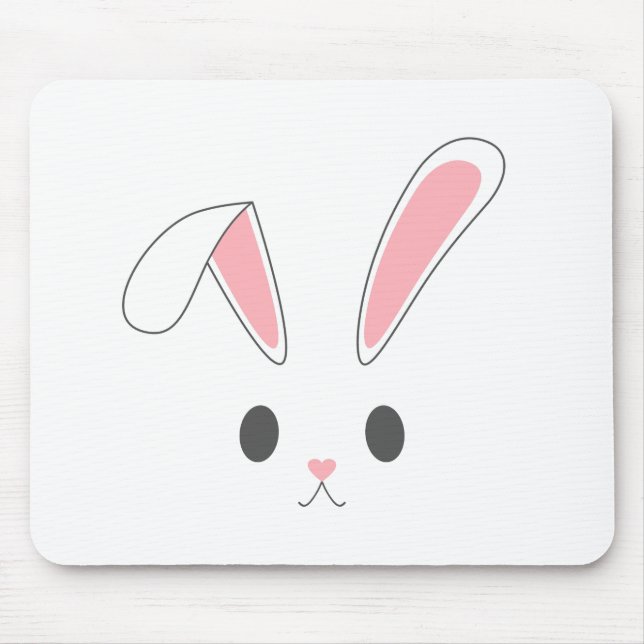 Simple and Cute Easter Bunny Rabbit | Mousepad (Front)