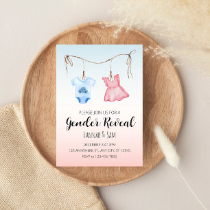 Simple and Cute Gender Reveal Party Invitation
