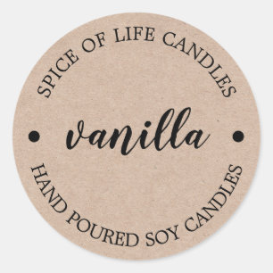 Simple And Easy Kraft Candle Business Labels