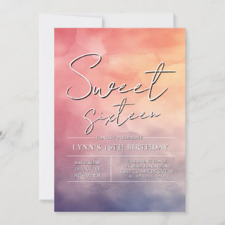 Simple and elegant 16th birthday party invitation
