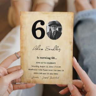 Simple and elegant 60th Birthday Party Invitation