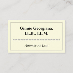 Simple and Elegant Attorney-At-Law Business Card