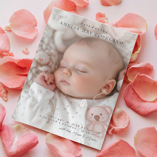 Simple and Elegant Baby Photo Birth Announcement