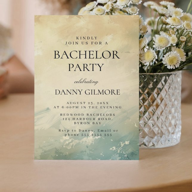 Simple and Elegant Bachelor Party  Invitation (Creator Uploaded)