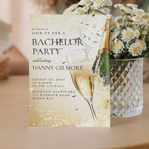 Simple and Elegant Bachelor Party Invitation