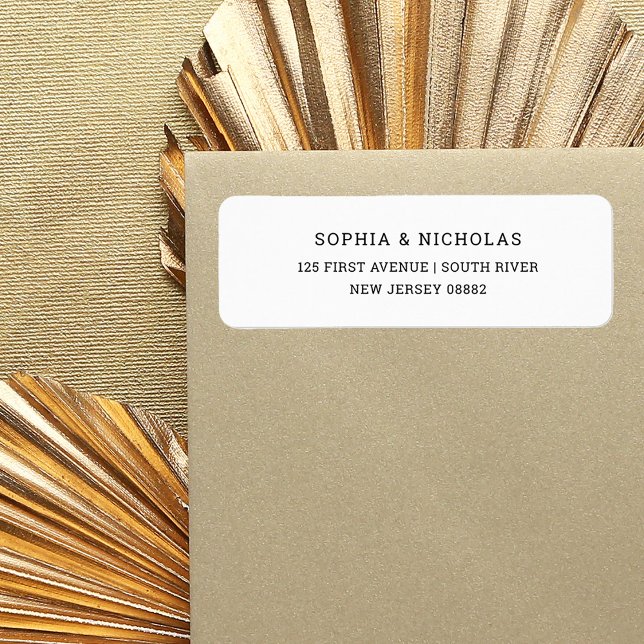 Simple and Elegant Black and White Return Address Label (Creator Uploaded)