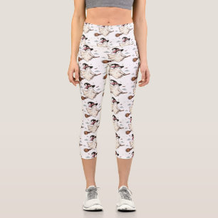 Simple and Elegant Cute witch first Halloween Capri Leggings
