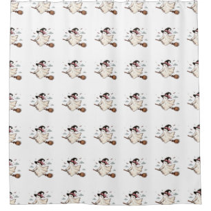 Simple and Elegant Cute witch first Halloween Shower Curtain