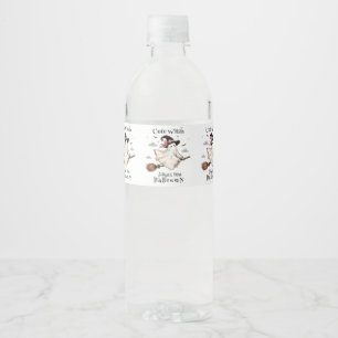 Simple and Elegant Cute witch first Halloween Water Bottle Label