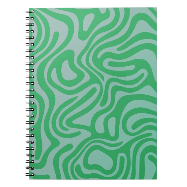 Simple and elegant design abstract spiral notebook (Front)