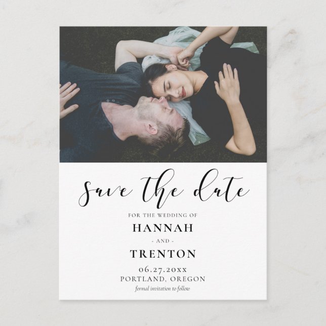 Simple and elegant design photo postcard (Front)