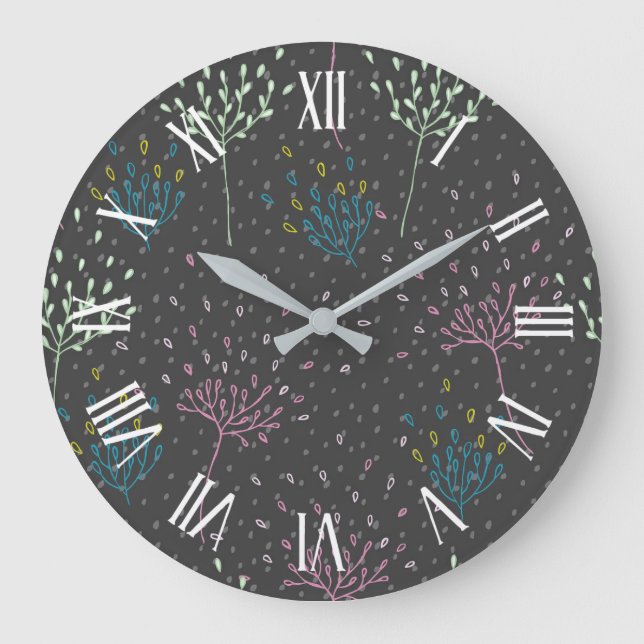 Simple and Elegant Floral | Wall Clock (Front)
