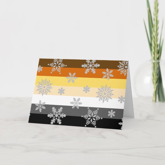 Simple and Elegant Gay Bear Pride Christmas Card (Front)